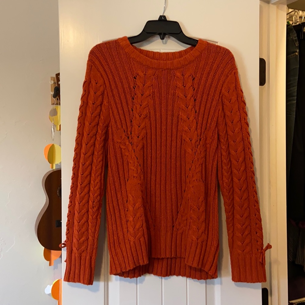 Large Orange Acrylic Sweater